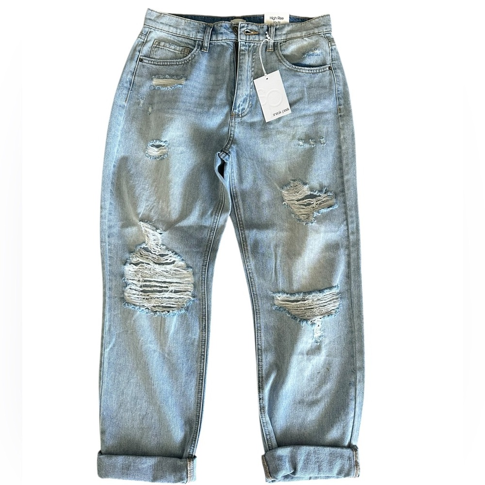 Distressed Light Blue Jeans (read description)